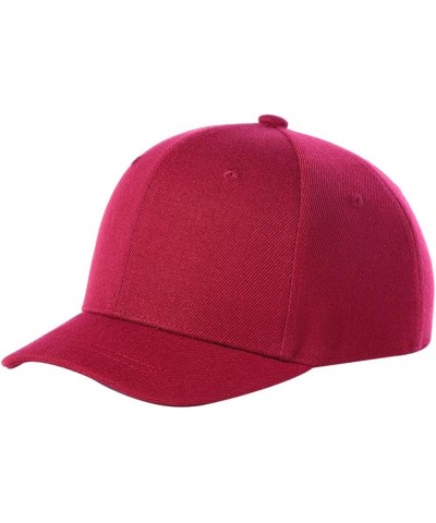 Short Visor Baseball Cap Fashion Men Women's Snapbacks Hats Hip Hop Cap Outdoor Sports Breathable Summer Sunhats Wine Red $9....