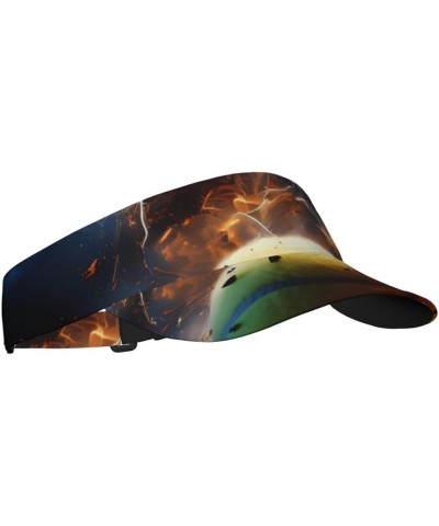 Multicolored Marbling Patterned Adult Sunscreen Visor Cap - Stylish and Adjustable Sun Protection Hat for Men and Women Light...