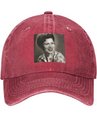 Patsy Cline Baseball Cap for Men Women Classic Vintage Denim Running Sports Trucker Hat Black Red $12.75 Baseball Caps