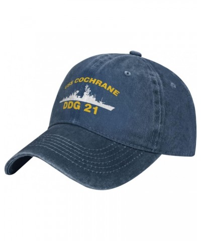 USS Cochrane DDG 21 Unisex Baseball Cap Adjustable Dad Hat Denim Hat Trucker Hat $10.80 Baseball Caps