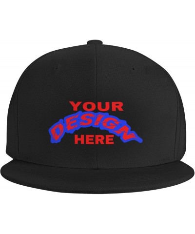 Custom Cap Add Your Custom,Custom Text Hats,Add Your Own Text and Design,Classic Mens Womens Personalized Baseball Cap Black-...