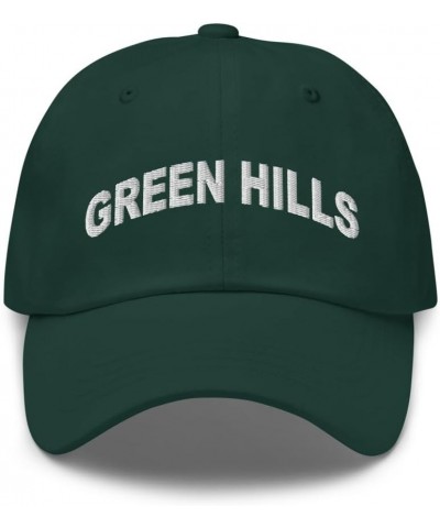 Nashville Tennessee Hat Green Hills TN Baseball Cap Embroidered Adjustable Dad Hat Unisex Spruce $22.79 Baseball Caps