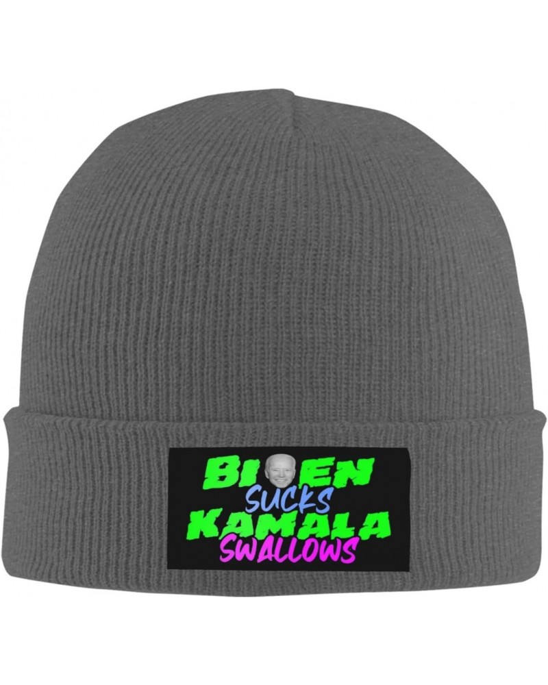 Biden Sucks Kamala Swallows Cozy Knitted Beanie Hat - Stylish Winter Headwear Acrylic Ideal for All Ages Deep Heather $12.72 ...