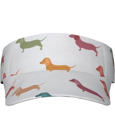 Cute Cartoon Funny Giraffes Print Breathable Sport Sun Visor Hats Empty Top Adjustable Baseball Cap Cute Dachshound Dogs $11....