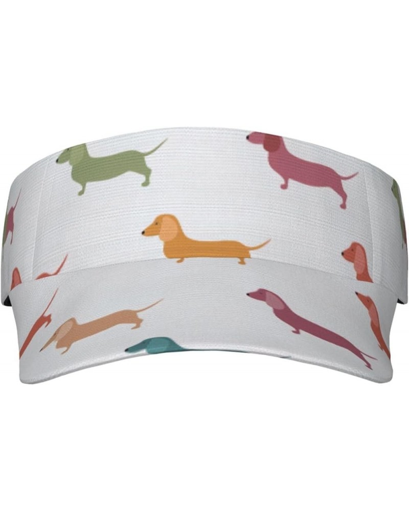 Cute Cartoon Funny Giraffes Print Breathable Sport Sun Visor Hats Empty Top Adjustable Baseball Cap Cute Dachshound Dogs $11....