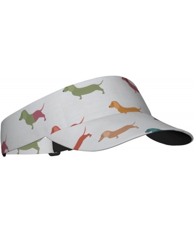 Cute Cartoon Funny Giraffes Print Breathable Sport Sun Visor Hats Empty Top Adjustable Baseball Cap Cute Dachshound Dogs $11....