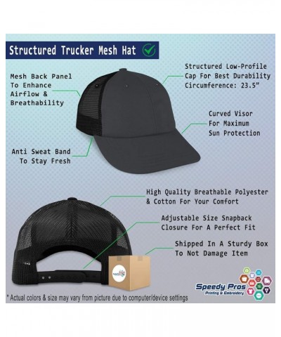 Trucker Baseball Cap Mom of Girls Love Cotton Dad Hats for Men & Women Dark Grey Black $12.18 Baseball Caps