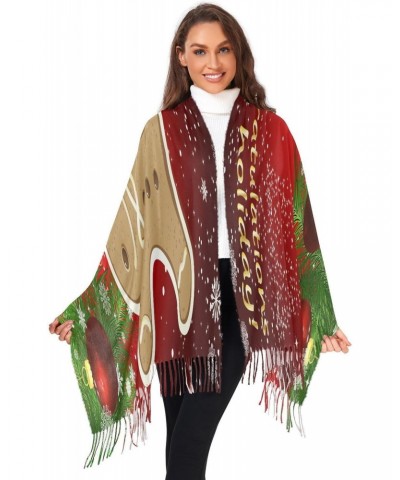 Women Cashmere Scarves Gingerbread Man Winter Fashion Scarf Pashmina Shawl Wrap Warm Blanket Large Size $13.52 Scarves