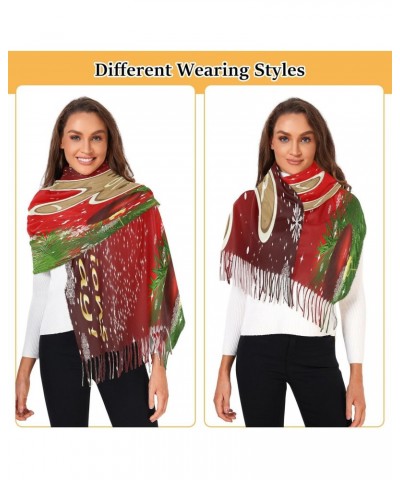 Women Cashmere Scarves Gingerbread Man Winter Fashion Scarf Pashmina Shawl Wrap Warm Blanket Large Size $13.52 Scarves