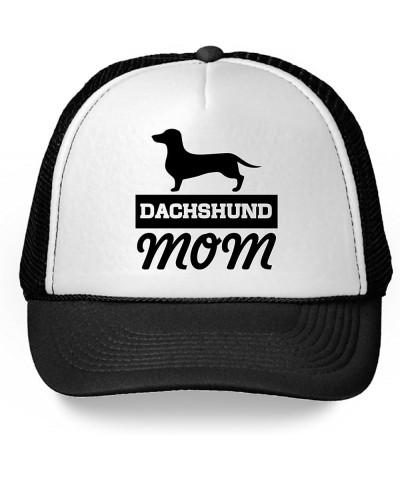 Dachshund Mom Hat Funny Mom Trucker Hat Cute Black $10.47 Baseball Caps