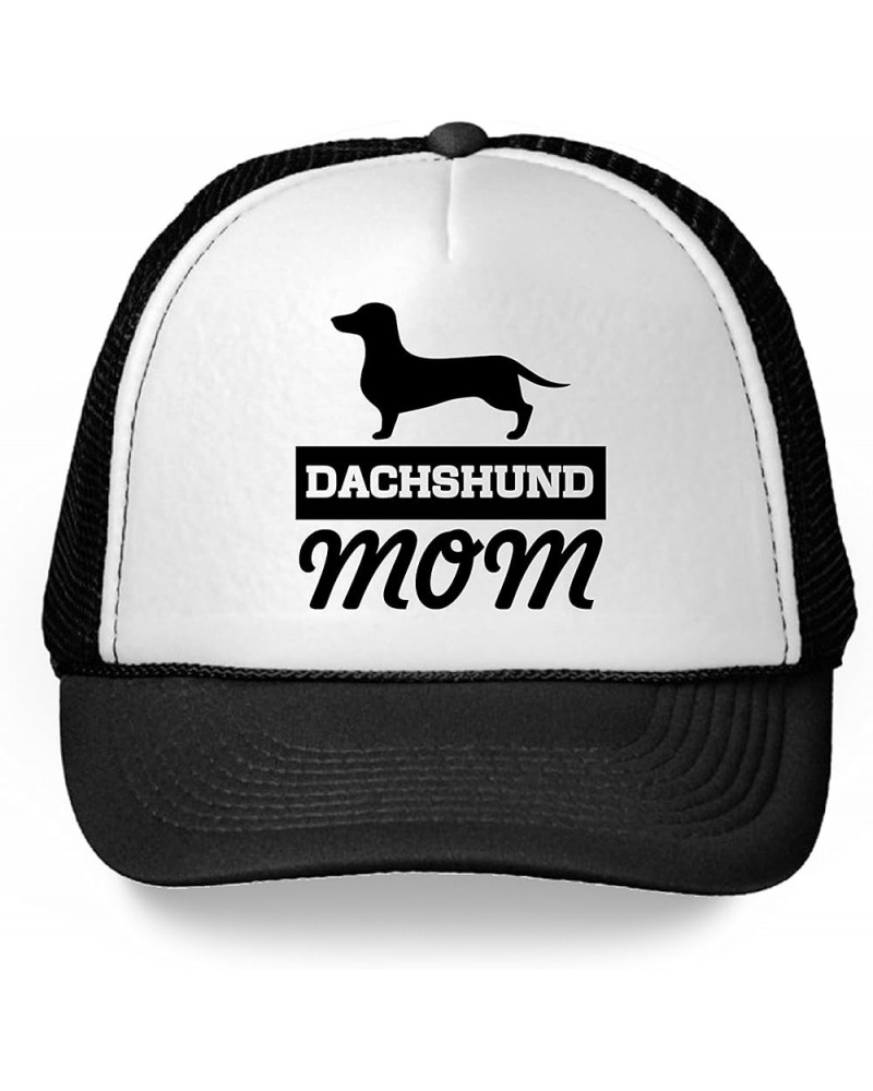 Dachshund Mom Hat Funny Mom Trucker Hat Cute Black $10.47 Baseball Caps