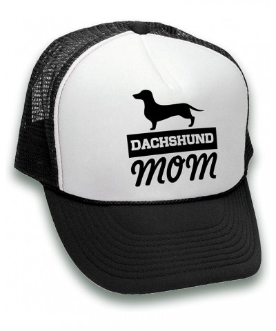 Dachshund Mom Hat Funny Mom Trucker Hat Cute Black $10.47 Baseball Caps