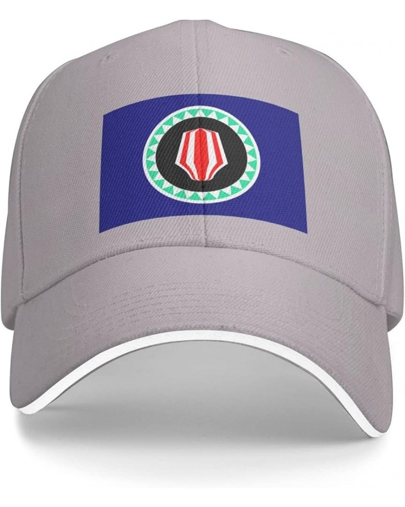 Flag of Bougainville Sandwich Hat Adjustable Baseball Cap Black Gray $8.83 Baseball Caps