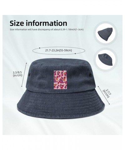 Passion Fruit Seamless Pattern Bucket Hat for Men Women Outdoor Washed Cotton Sun Hats Travel Beach Hat Navy Blue $14.35 Buck...