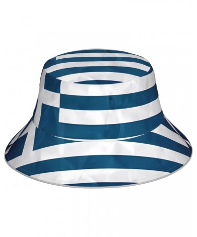 Greek Flag Unisex Double-Sided Hat with Reflective Stripes for Outdoor Activities Fishing Hiking Clothing Wear Black $14.08 B...