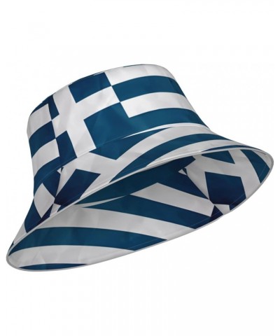 Greek Flag Unisex Double-Sided Hat with Reflective Stripes for Outdoor Activities Fishing Hiking Clothing Wear Black $14.08 B...