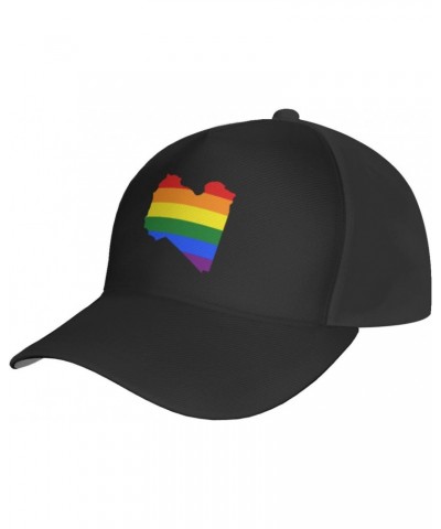 Adjustable LGBT Flag Map of Libya Baseball Cap for Men Women Baseball Hat Outdoor Casual Breathable Caps Trucker Hats Sun Hat...