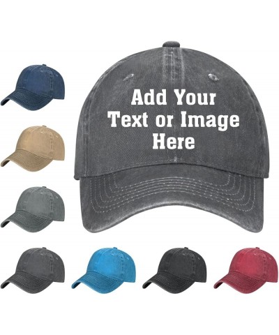 Custom Baseball Caps Personalized Text Image Logo Hats for Men Women, 7 Colors Deep Heather $8.99 Baseball Caps