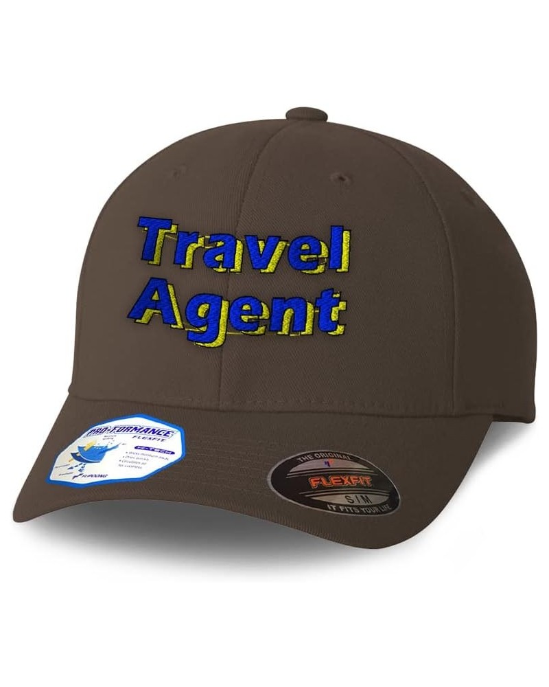 Flexfit Hats for Men & Women Travel Agent Polyester Dad Hat Baseball Cap Dark Grey Design Only $19.07 Baseball Caps