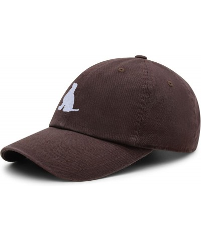 Golden Retriever Silhouette Premium Dad Hat Embroidered Cotton Baseball Cap Outline Brown $14.24 Baseball Caps