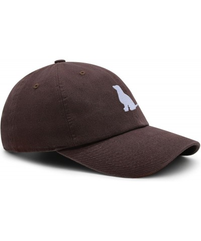 Golden Retriever Silhouette Premium Dad Hat Embroidered Cotton Baseball Cap Outline Brown $14.24 Baseball Caps