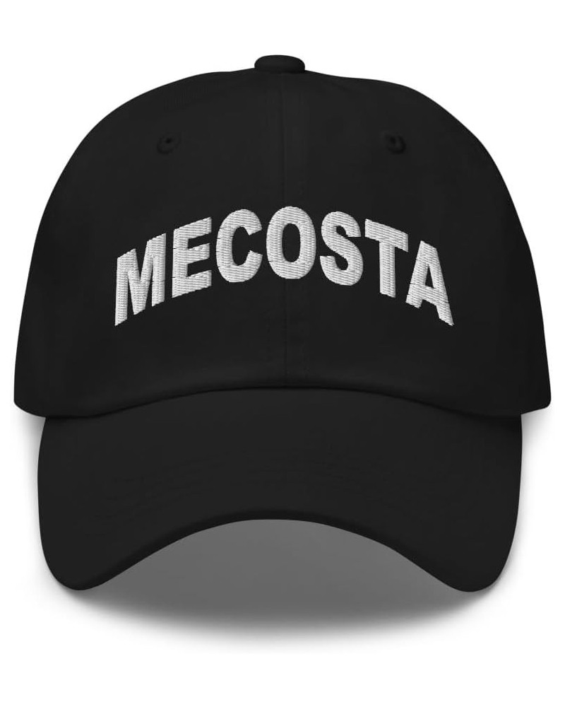 Mecosta Michigan Hat Mecosta MI Cap Embroidered Dad Hat Adjustable Strap Closure Unisex Black $16.40 Baseball Caps