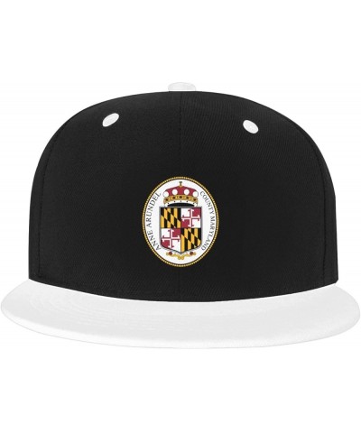 Seal of Anne Arundel County, Maryland Baseball Cap for Men Women Snapback Hat Adjustable Flat Bill Hats White $14.09 Baseball...