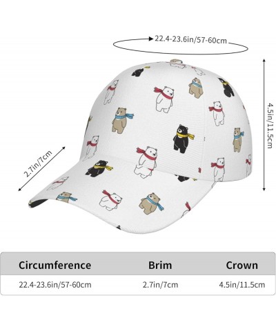 Cute Bear Baseball Cap Men Women - Classic Adjustable Plain Hat Cute Bear16 $28.04 Baseball Caps