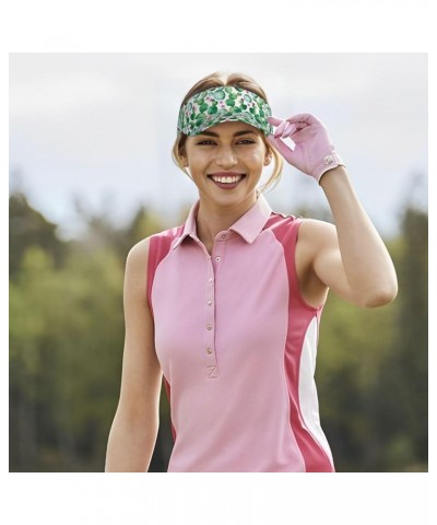 Colorful Sparkling Ladies Visor Hat Golf Visor Sport Sun Visor Hats for Women and Men Cactus Plants $12.38 Visors