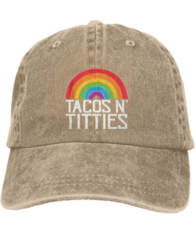 Tacos and Titties Funny LGBT Gay Pride Lesbian LGBTQ Gifts Dad Hats Baseball Cap Trucker Unisex Headwear Adjustable Natural $...