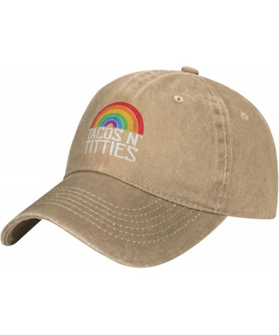 Tacos and Titties Funny LGBT Gay Pride Lesbian LGBTQ Gifts Dad Hats Baseball Cap Trucker Unisex Headwear Adjustable Natural $...