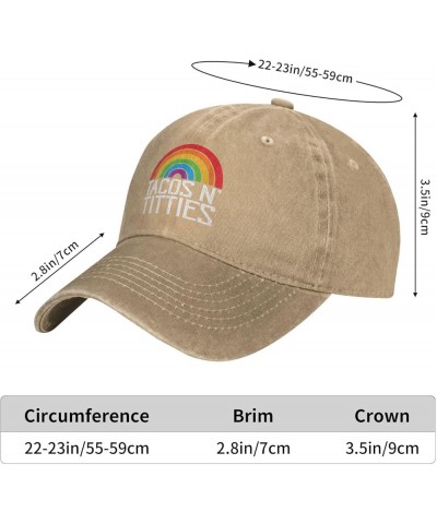 Tacos and Titties Funny LGBT Gay Pride Lesbian LGBTQ Gifts Dad Hats Baseball Cap Trucker Unisex Headwear Adjustable Natural $...