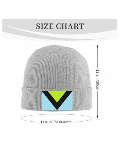 Gay Straight Alliance Flag Knit Hats Winter Warm Chunky Beanie Hat for Men Women Gray $14.83 Skullies & Beanies