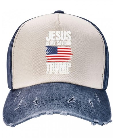 Jesus is My Savior Biden is My President Cowboy Hat Men Baseball Cap Women Trucker Hat Dad Hat Dark Red Navy Blue $11.70 Cowb...