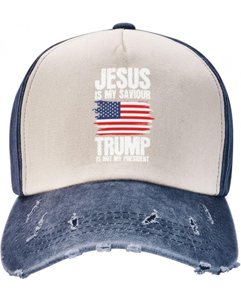 Jesus is My Savior Biden is My President Cowboy Hat Men Baseball Cap Women Trucker Hat Dad Hat Dark Red Navy Blue $11.70 Cowb...