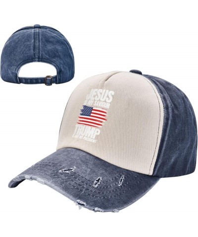 Jesus is My Savior Biden is My President Cowboy Hat Men Baseball Cap Women Trucker Hat Dad Hat Dark Red Navy Blue $11.70 Cowb...