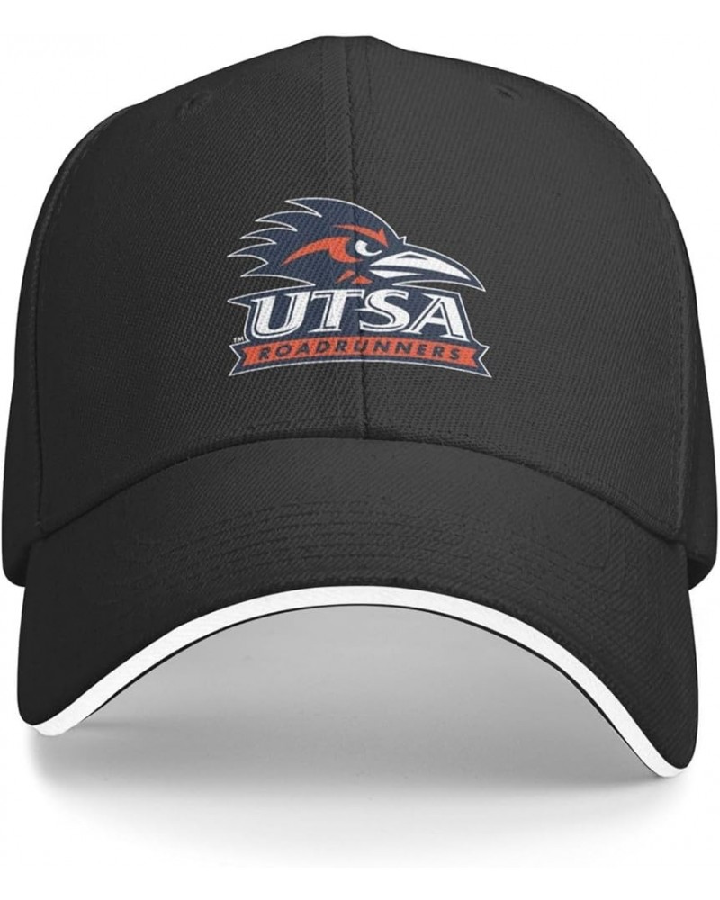 UTSA Roadrunners Sandwich Cap Unisex Classic Baseball Capunisex Adjustable Casquette Dad Hat Black $7.65 Baseball Caps