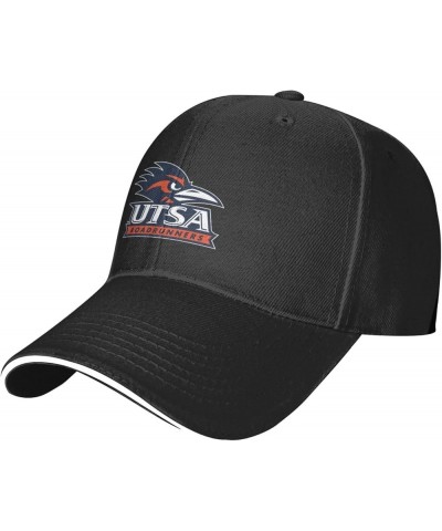 UTSA Roadrunners Sandwich Cap Unisex Classic Baseball Capunisex Adjustable Casquette Dad Hat Black $7.65 Baseball Caps