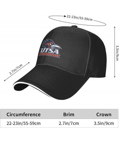 UTSA Roadrunners Sandwich Cap Unisex Classic Baseball Capunisex Adjustable Casquette Dad Hat Black $7.65 Baseball Caps