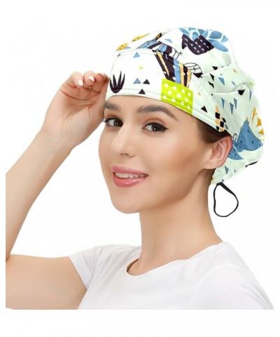 Adjustable Working Caps, Elastic Bandage Tie Back Hats, Cover Hair Bouffant Hats with Sweatband 89 Flower Leaves (16) $9.99 B...