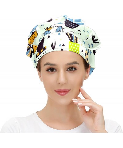 Adjustable Working Caps, Elastic Bandage Tie Back Hats, Cover Hair Bouffant Hats with Sweatband 89 Flower Leaves (16) $9.99 B...