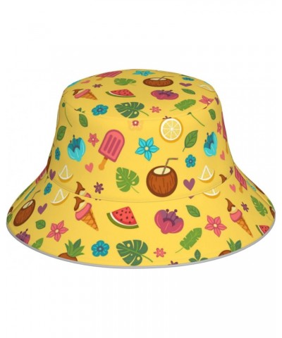 Summer Favorite Bucket Hat Bucket Cap Casual Reversible Beach Sun Hat Fisherman Cap for Women Men Black $14.29 Sun Hats