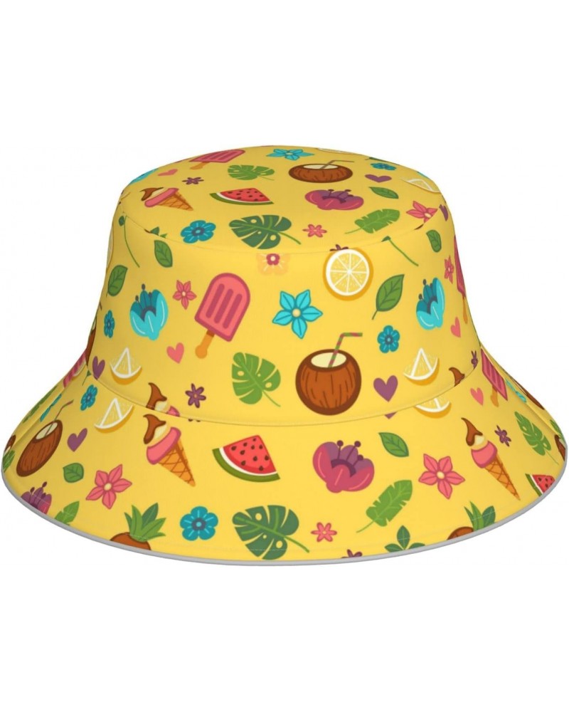 Summer Favorite Bucket Hat Bucket Cap Casual Reversible Beach Sun Hat Fisherman Cap for Women Men Black $14.29 Sun Hats