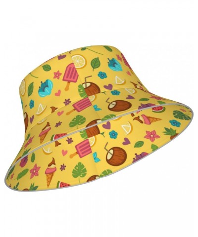 Summer Favorite Bucket Hat Bucket Cap Casual Reversible Beach Sun Hat Fisherman Cap for Women Men Black $14.29 Sun Hats