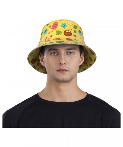 Summer Favorite Bucket Hat Bucket Cap Casual Reversible Beach Sun Hat Fisherman Cap for Women Men Black $14.29 Sun Hats