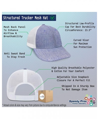 Trucker Hat Baseball Cap I Create My Future Cotton Dad Hats for Men & Women Heather Blue White $13.51 Baseball Caps