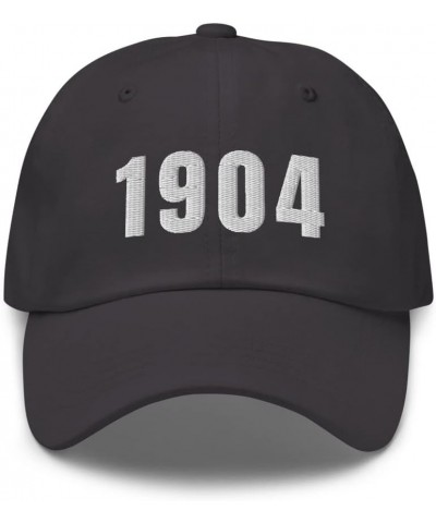 Born in 1904 Hat 1904 Birthday Year 1904 Dad Cap Embroidered Dad Hat Baseball Cap with Adjustable Buckle Strap Dark Grey $18....