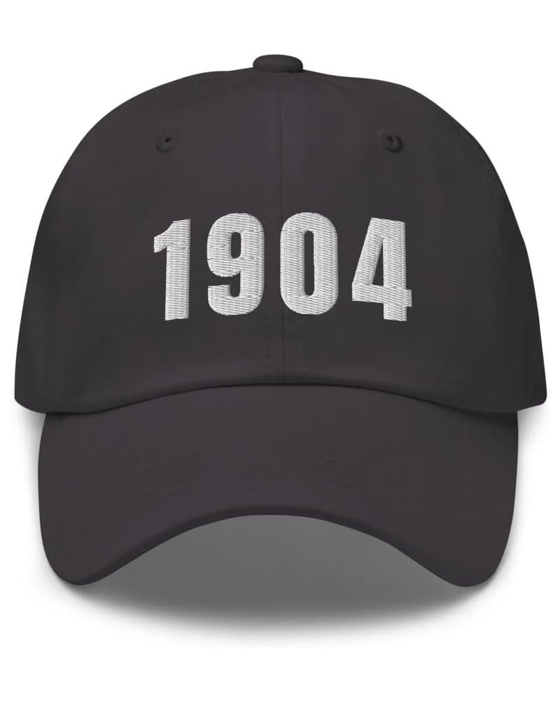 Born in 1904 Hat 1904 Birthday Year 1904 Dad Cap Embroidered Dad Hat Baseball Cap with Adjustable Buckle Strap Dark Grey $18....