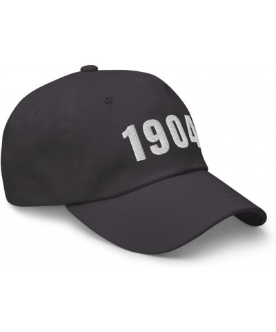 Born in 1904 Hat 1904 Birthday Year 1904 Dad Cap Embroidered Dad Hat Baseball Cap with Adjustable Buckle Strap Dark Grey $18....