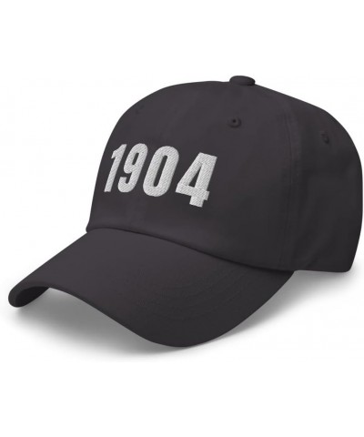 Born in 1904 Hat 1904 Birthday Year 1904 Dad Cap Embroidered Dad Hat Baseball Cap with Adjustable Buckle Strap Dark Grey $18....